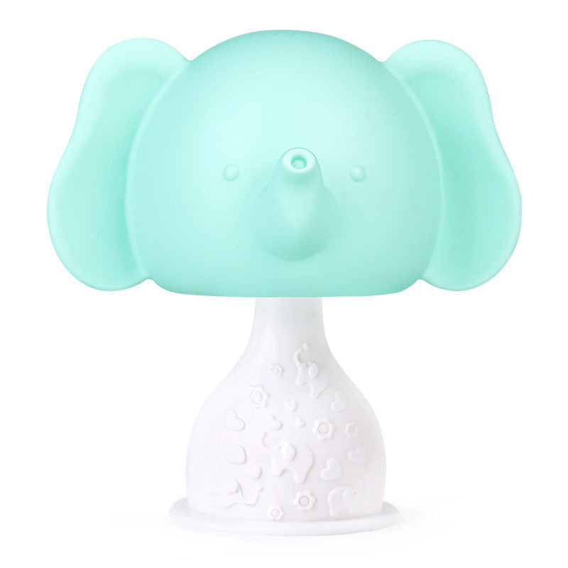 Elephant Rattle Silicone Teether in Mint - Shop Online | pollywiggles.co.za