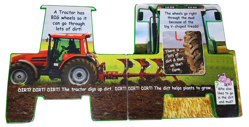 All about Tractors borad book on Pollywiggles -- sneak peak