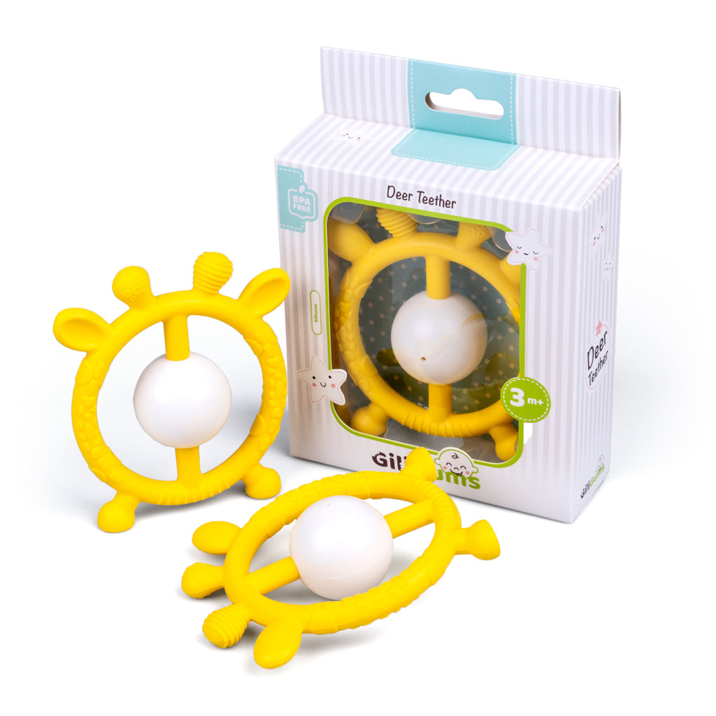 Deer Silicone Rattle Teether box - Shop Online | pollywiggles.co.za